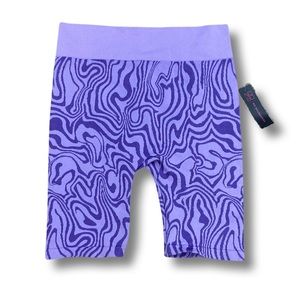 NWT Purple Marble Biker Short